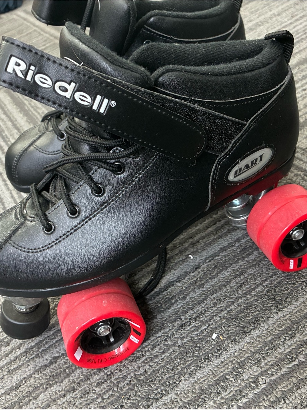 Riedell Black/Dart Red Retro Roller Skate - Riedell